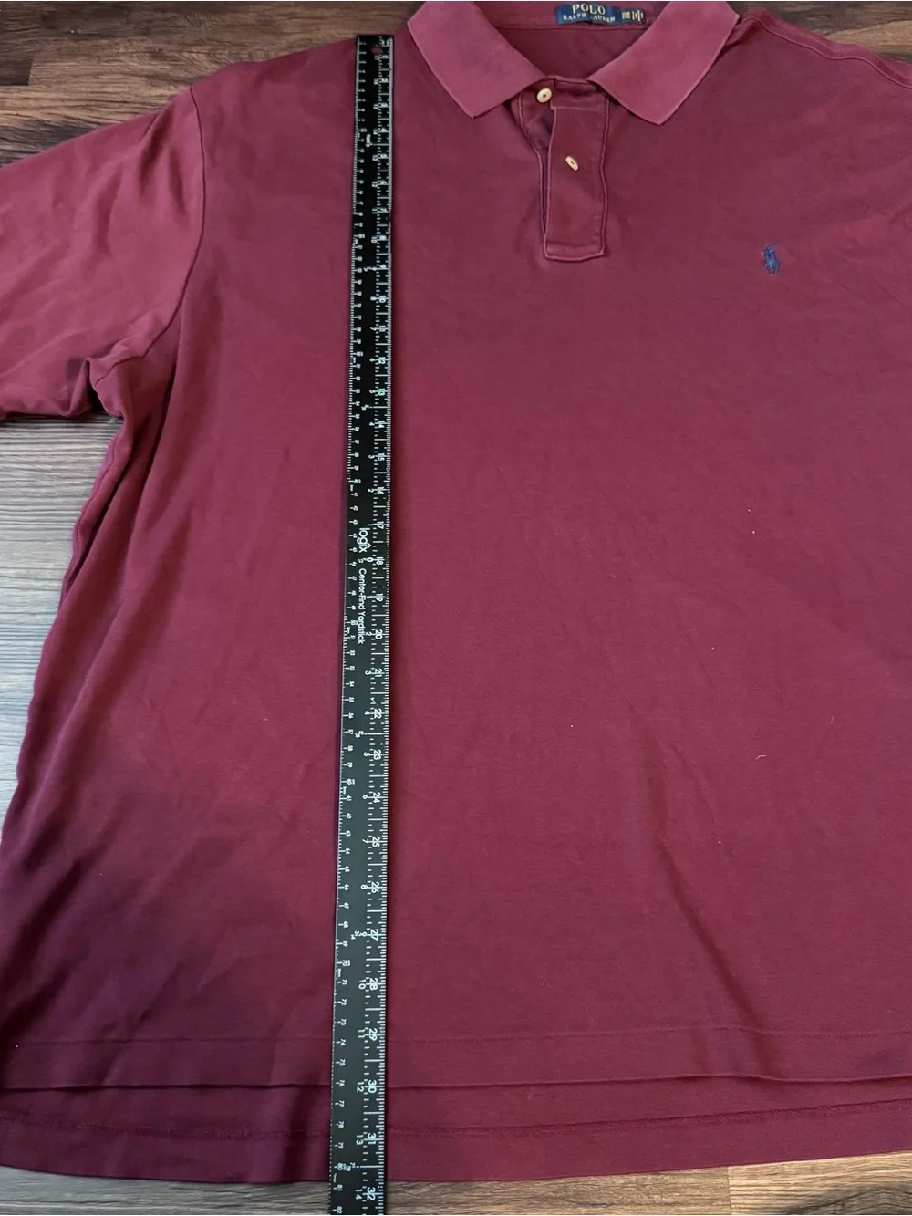 Ralph Lauren Polo Shirt Mens 3XB Maroon Short Sleeve Preppy Pony Big & Tall